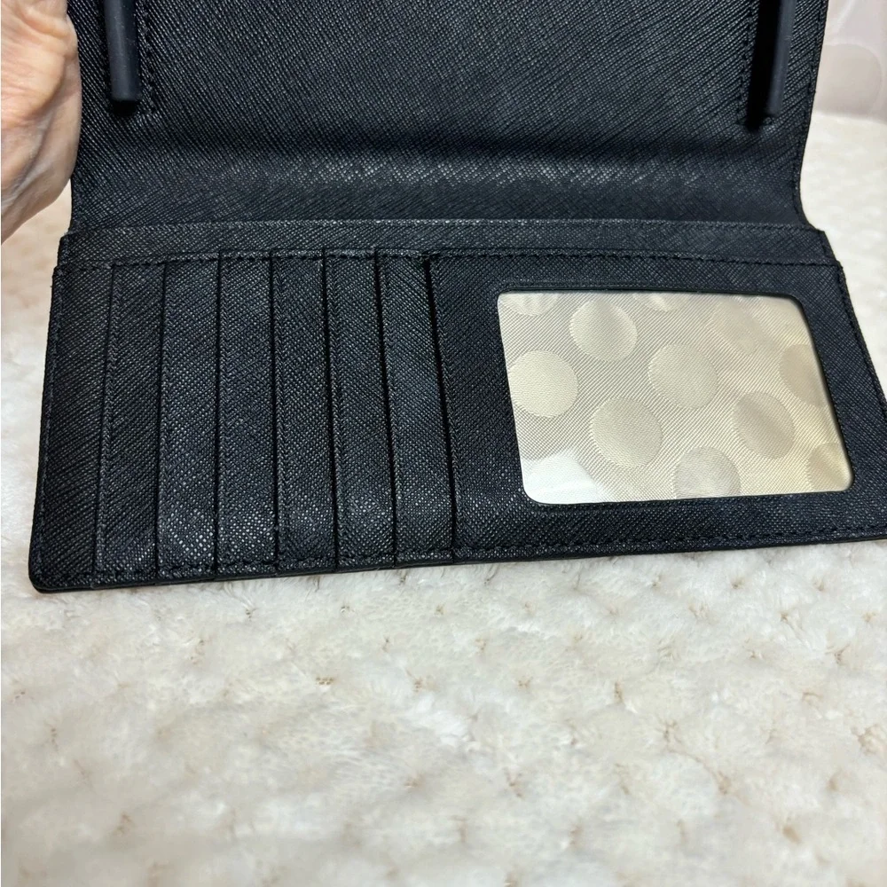 KATE SPADE Saffiano Black Leather Iphone  Wallet